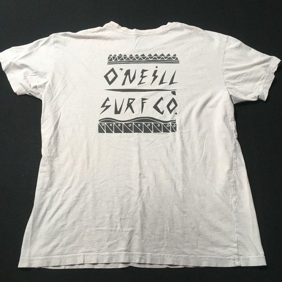 Oneill Shirt EX LARGE Beige Graphic Casual Outdoor Surfing Beach distresed - Picture 6 of 9